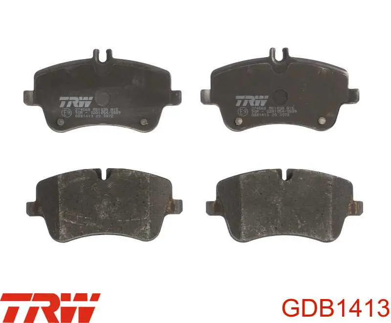 Колодки тормозные передние дисковые TRW GDB1413