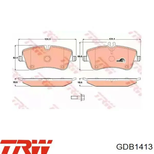 Тормозные колодки TRW GDB1413