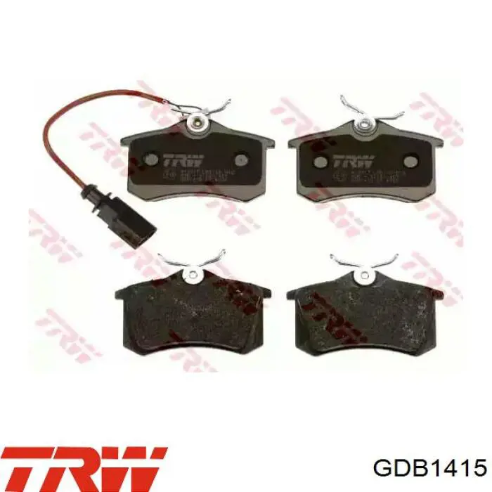 Колодки тормозные задние дисковые TRW GDB1415