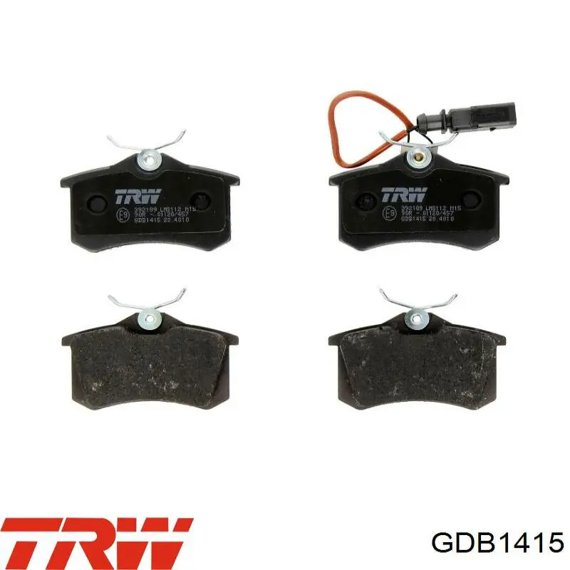 Купить GDB1415 TRW Колодки тормозные задние, дисковые
