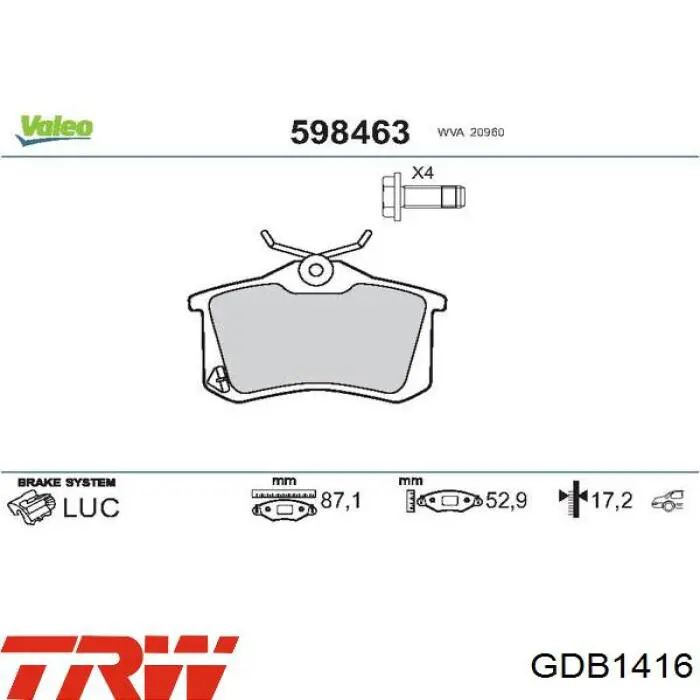 Купить 1J0698451A VAG Колодки тормозные задние, дисковые