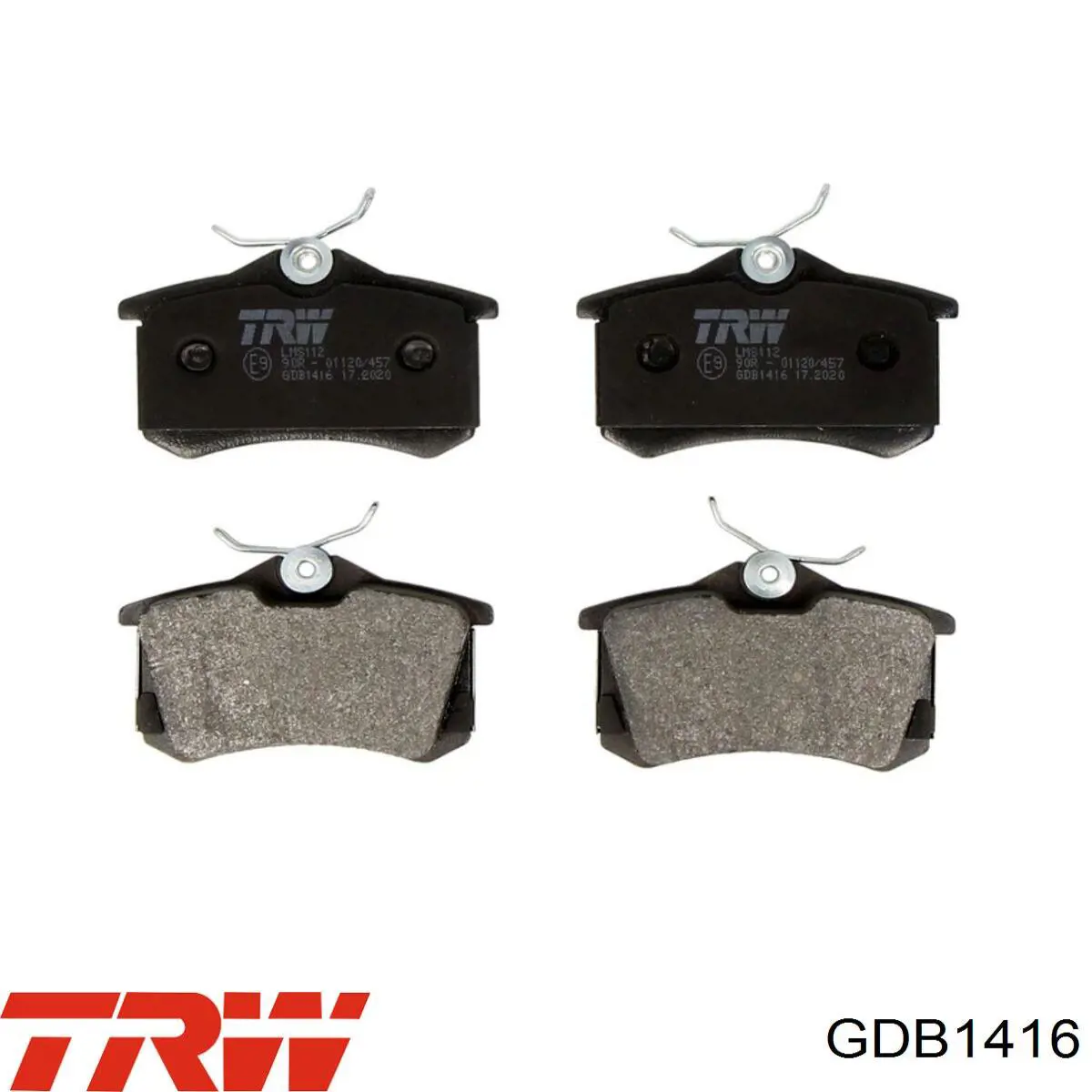 GDB1416 TRW колодки тормозные задние дисковые
