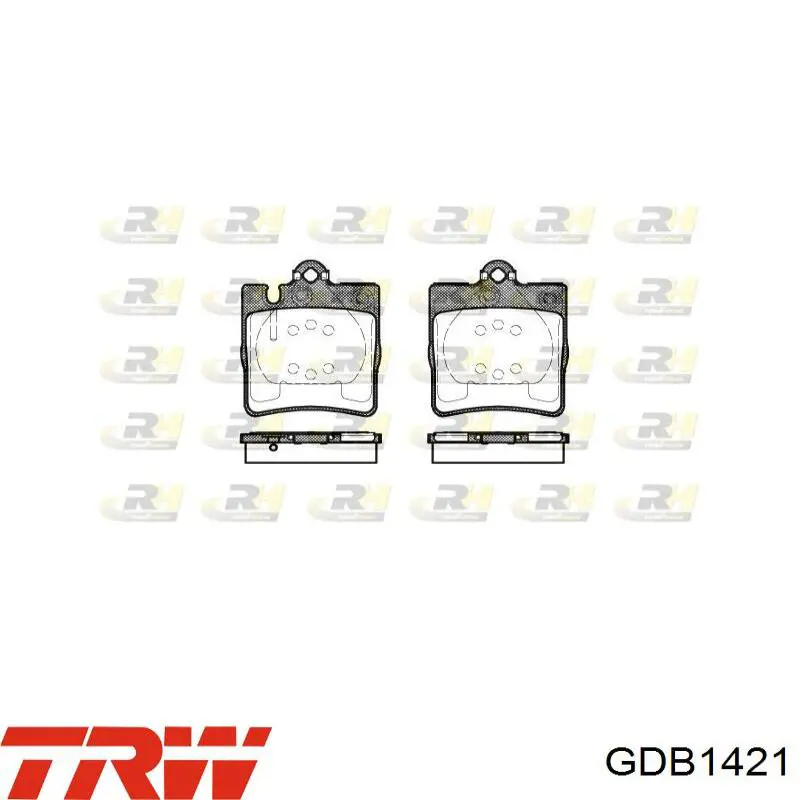 Задние тормозные колодки GDB1421 TRW