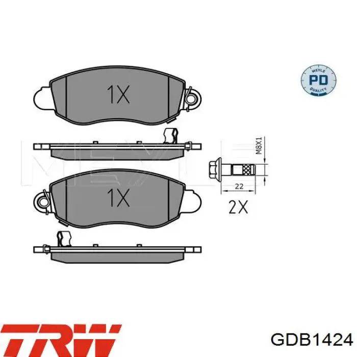 Передние тормозные колодки DP703 DP Group