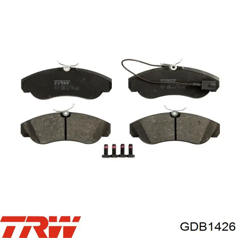 GDB1426 TRW колодки тормозные передние дисковые