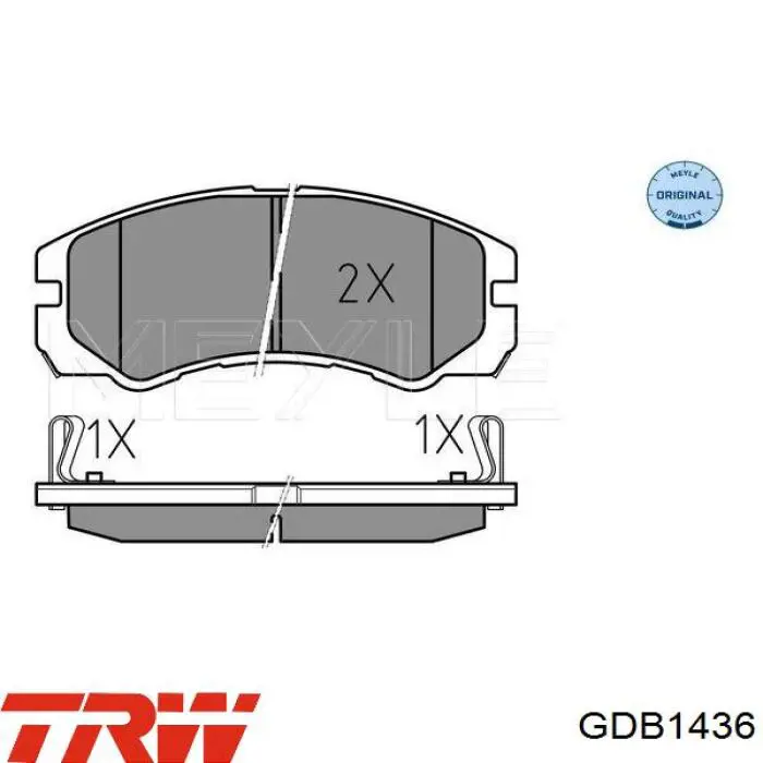 Передние тормозные колодки GDB1436 TRW