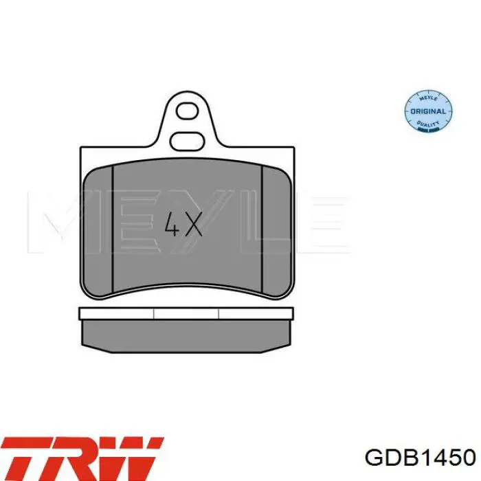 Купить GDB1450 TRW Колодки тормозные задние, дисковые