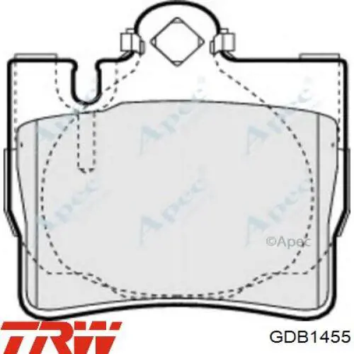 Задние тормозные колодки GDB1455 TRW