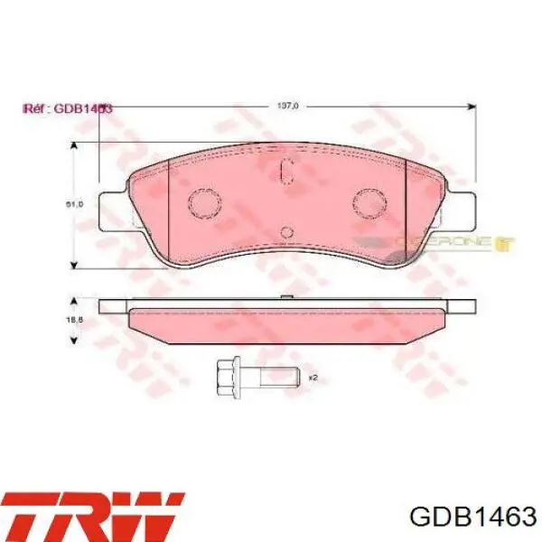 Тормозные колодки TRW GDB1463