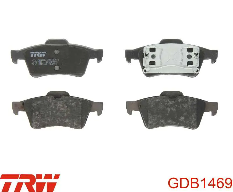 GDB1469 TRW колодки тормозные задние дисковые