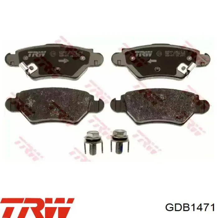 GDB1471 TRW задние тормозные колодки
