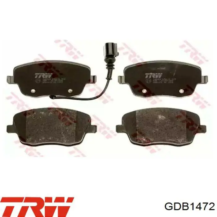 GDB1472 TRW колодки тормозные передние дисковые