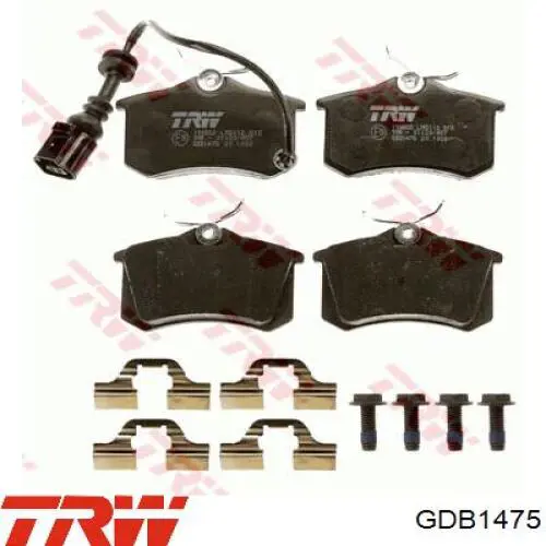 Задние тормозные колодки GDB1475 Lucas