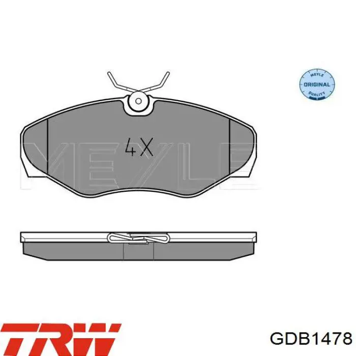GDB1478 TRW Колодки передние