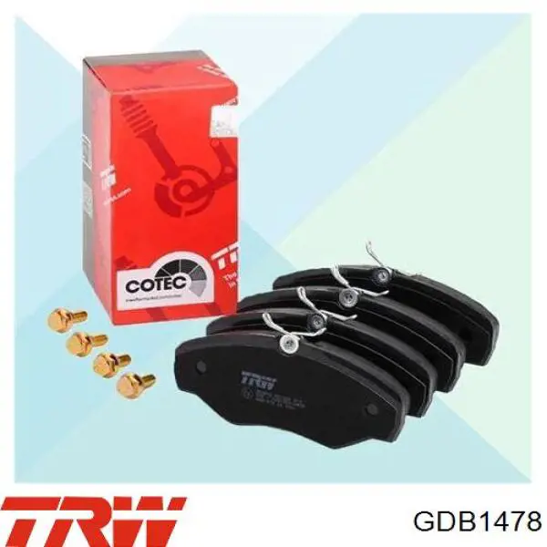 Передние тормозные колодки GDB1478 TRW