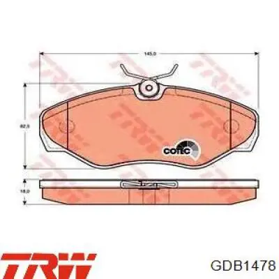 Тормозные колодки TRW GDB1478