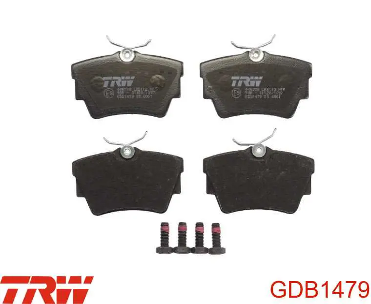 Задние тормозные колодки GDB1479 TRW