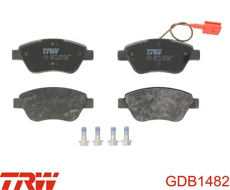 GDB1482 TRW колодки тормозные передние дисковые