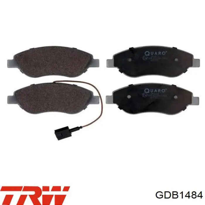 GDB1484 TRW колодки тормозные передние дисковые