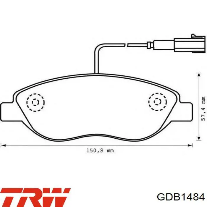 Купить GDB1484 TRW Колодки тормозные