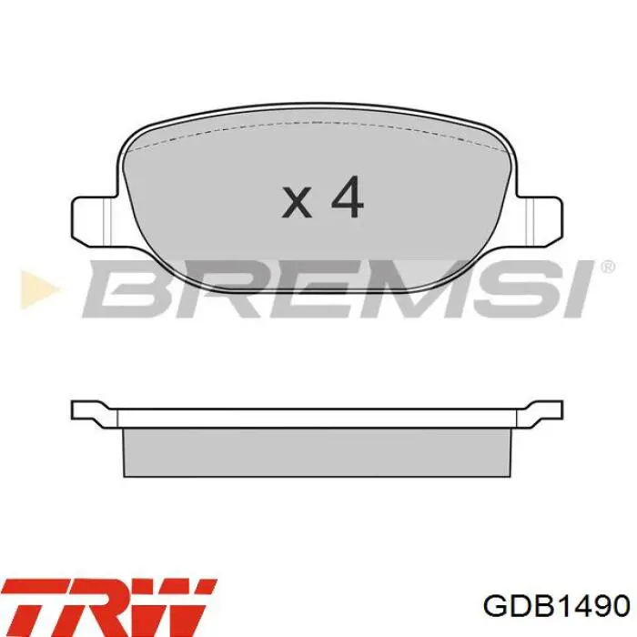 Задние дисковые колодки TRW GDB1490