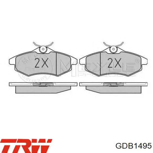 Передние тормозные колодки GDB1495 TRW