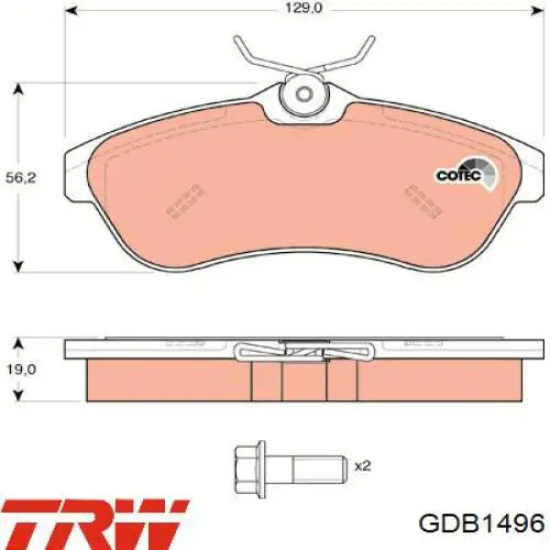 Тормозные колодки VALEO 302032