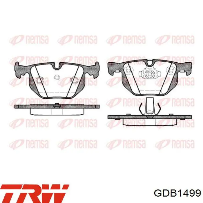 Купить GDB1499 TRW Колодки тормозные задние, дисковые