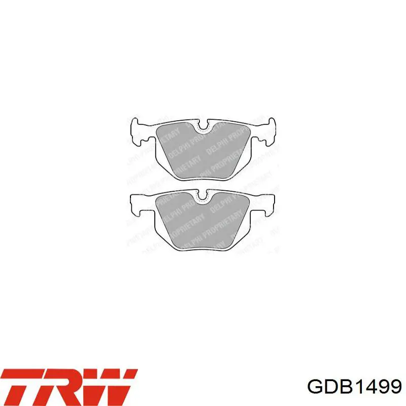 Задние тормозные колодки GDB1499 TRW