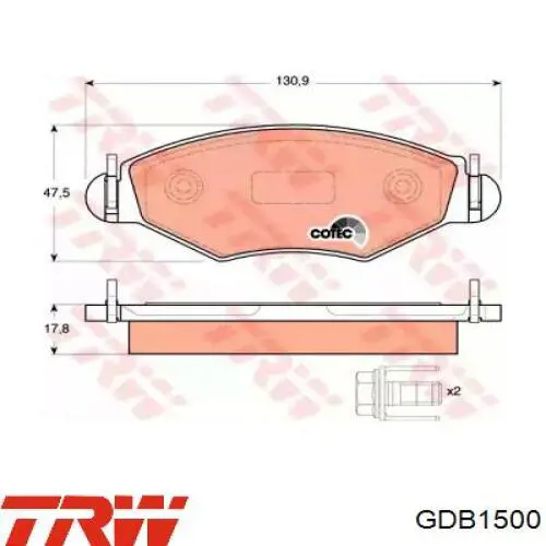 Тормозные колодки TRW GDB1500