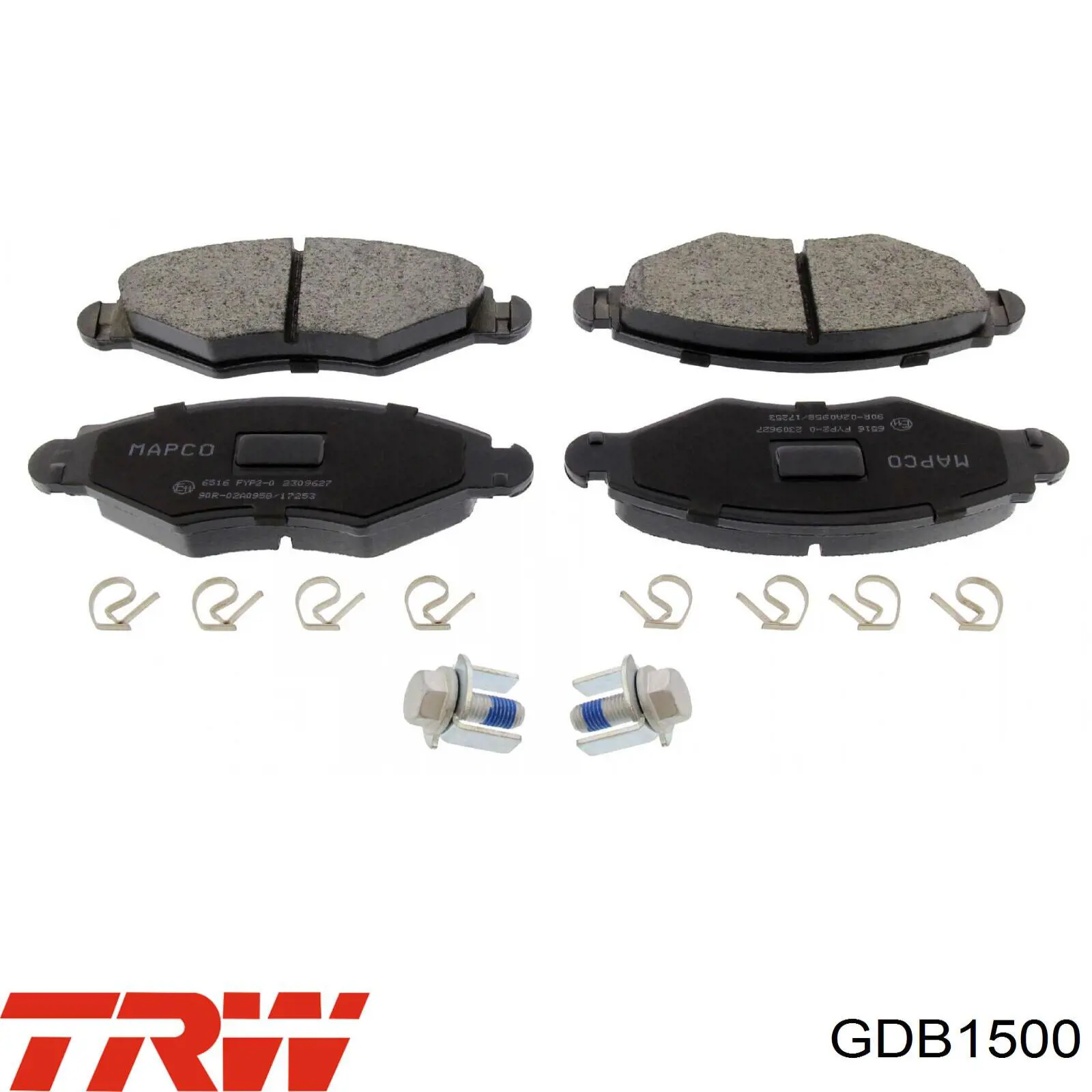 Передние тормозные колодки GDB1500 TRW