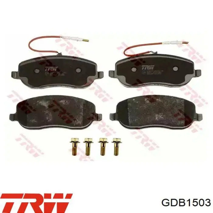 GDB1503 TRW колодки тормозные передние дисковые