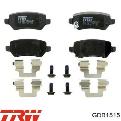 Задние тормозные колодки GDB1515 TRW