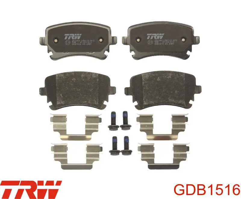 Купить GDB1516 TRW Колодки тормозные задние, дисковые
