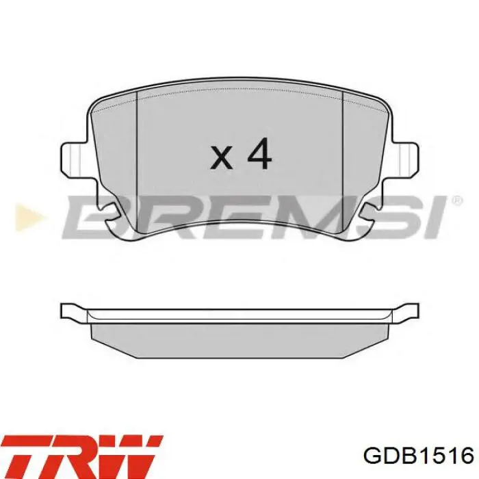 Колодки дисковые  TRW GDB1516 цена, от 37.24 USD