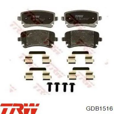 Задние тормозные колодки GDB1516 TRW