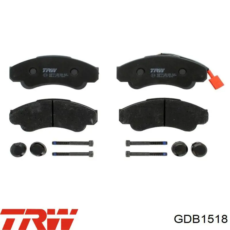 GDB1518 TRW колодки тормозные передние дисковые