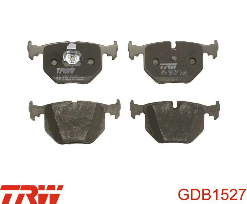 GDB1527 TRW колодки тормозные задние дисковые
