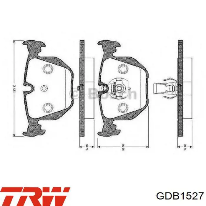 GDB1527 TRW Колодки тормозные дисковые комплект