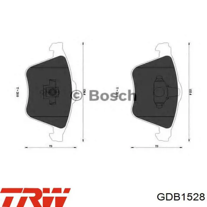 Колодки TRW GDB1528 цена, от 58.60 USD