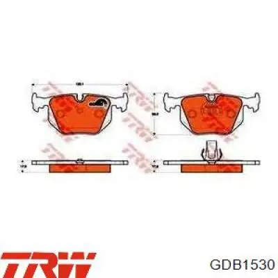 GDB1530 TRW Колодки тормозные дисковые комплект