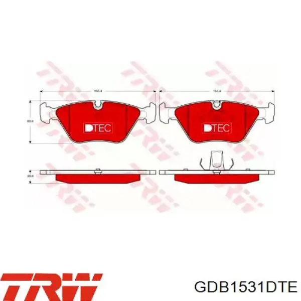 Тормозные колодки TRW GDB1531DTE