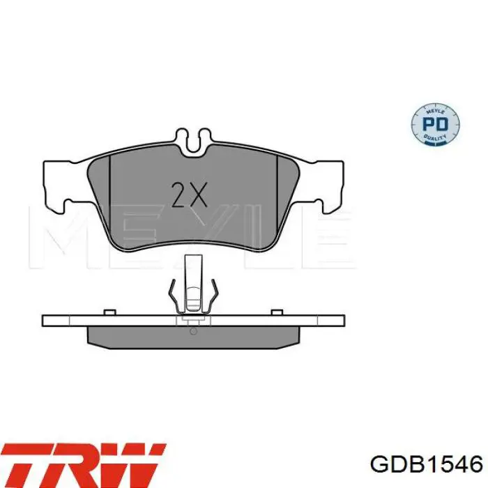 GDB1546 TRW Колодки тормозные дисковые комплект