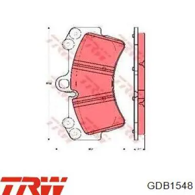 Купить GDB1548 TRW Колодки тормозные