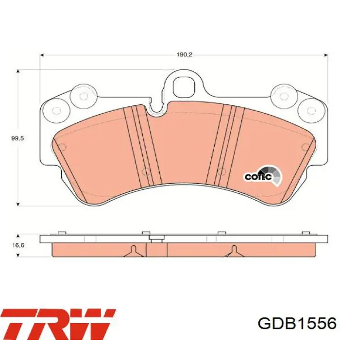 Колодки TRW GDB1556 цена, от 60.26 USD