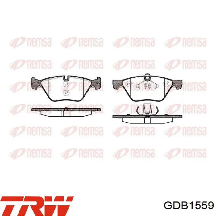 Передние тормозные колодки GDB1559 TRW