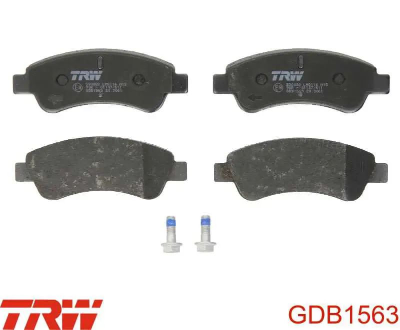 GDB1563 TRW колодки тормозные передние дисковые
