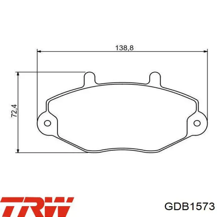 Передние тормозные колодки GDB1573 TRW