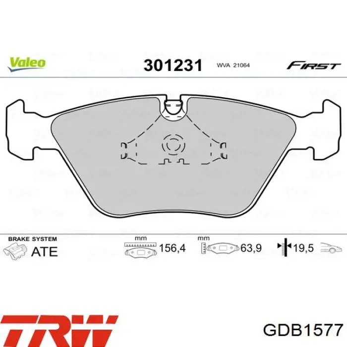 Тормозные колодки TRW GDB1577