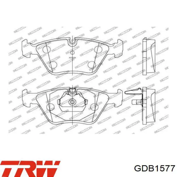 GDB1577 TRW Колодки передние